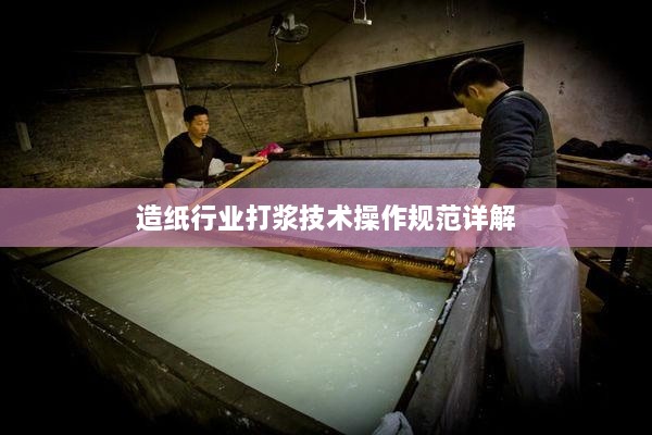 造紙行業(yè)打漿技術(shù)操作規(guī)范詳解