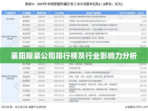 襄陽服裝公司排行榜及行業(yè)影響力分析