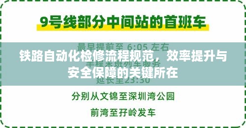 鐵路自動化檢修流程規(guī)范，效率提升與安全保障的關鍵所在
