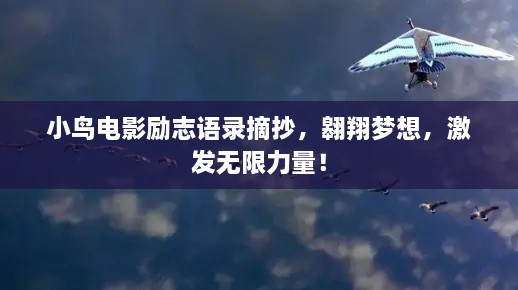 小鳥(niǎo)電影勵(lì)志語(yǔ)錄摘抄，翱翔夢(mèng)想，激發(fā)無(wú)限力量！
