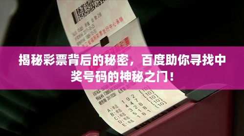 揭秘彩票背后的秘密，百度助你尋找中獎(jiǎng)號(hào)碼的神秘之門！