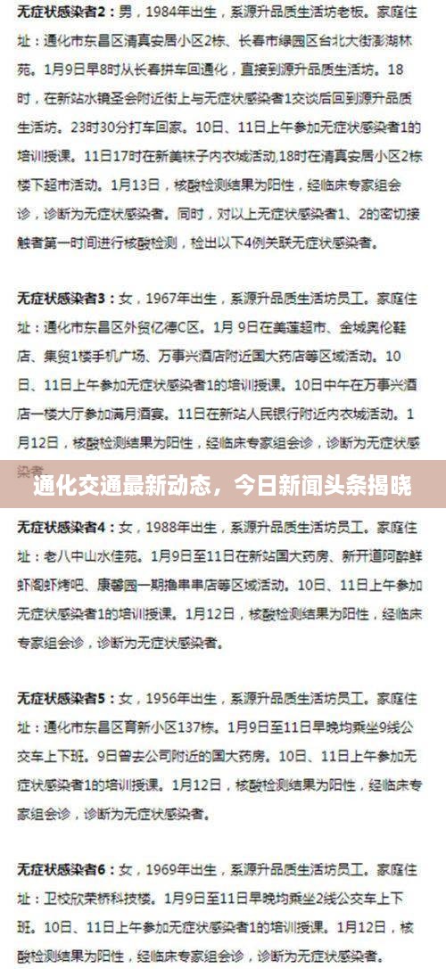 通化交通最新動(dòng)態(tài)，今日新聞?lì)^條揭曉