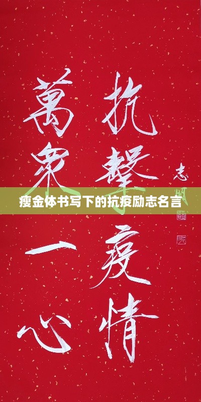 瘦金體書寫下的抗疫勵(lì)志名言