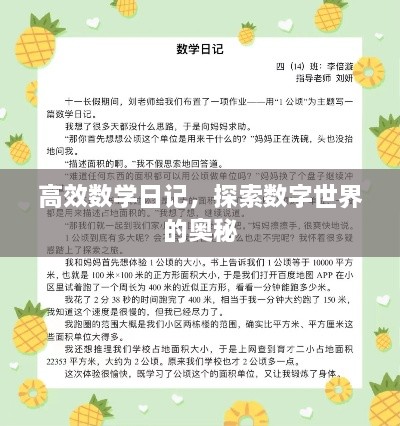 高效數(shù)學(xué)日記，探索數(shù)字世界的奧秘