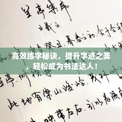 高效練字秘訣，提升字跡之美，輕松成為書法達人！