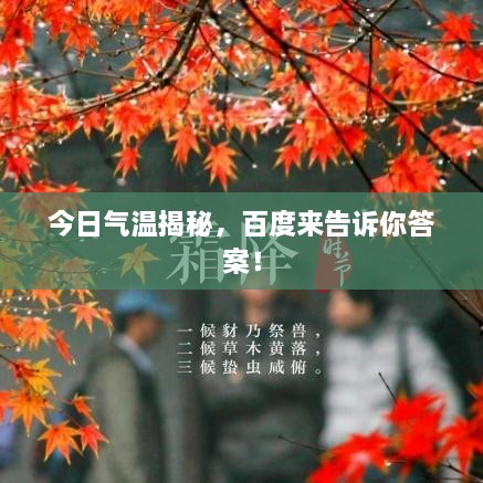 今日氣溫揭秘，百度來告訴你答案！
