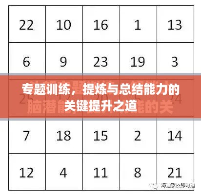 專題訓(xùn)練，提煉與總結(jié)能力的關(guān)鍵提升之道