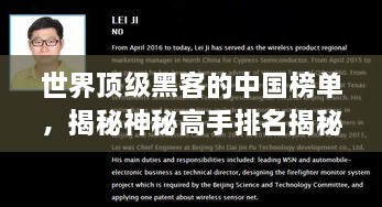 世界頂級黑客的中國榜單，揭秘神秘高手排名揭秘