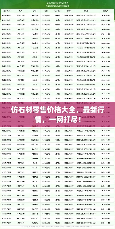 仿石材零售價格大全，最新行情，一網(wǎng)打盡！
