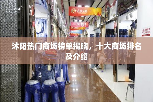 沭陽熱門商場榜單揭曉，十大商場排名及介紹